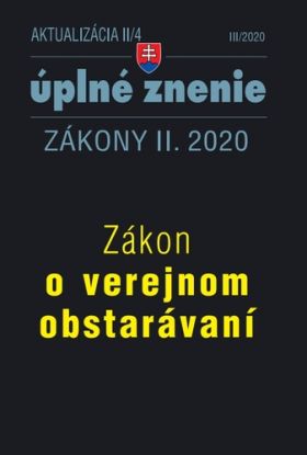 Zákony 2020 II aktualizácia II 4 - Zákon o verejnom obstarávaní (opatrenie proti koronavírusu)