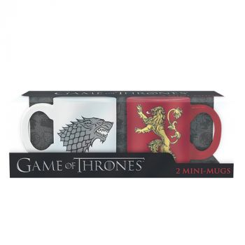 Game of Thrones: Stark & Lannister hrnečky 110ml set 2ks