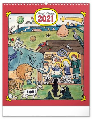 Nástenný kalendár Josef Lada – Zvieratka 2021, 48 × 56 cm