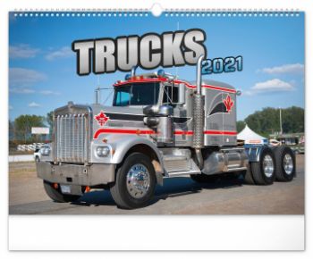 Nástenný kalendár Trucks 2021, 48 × 33 cm