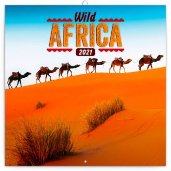 Poznámkový kalendár Divoká Afrika 2021, 30 × 30 cm