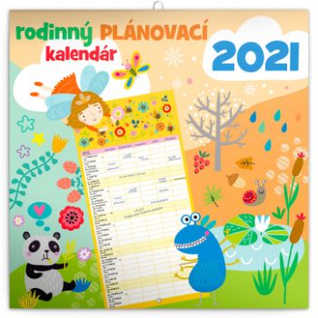 Rodinný plánovací kalendár SK 2021, 30 × 30 cm