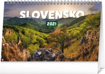 Stolový kalendár Slovensko 2021 SK, 23,1 × 14,5 cm