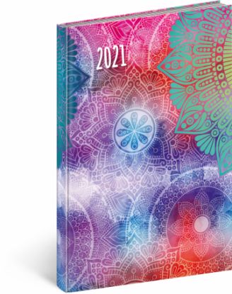 Týdenný diár Cambio Fun 2021, Mandala, 15 × 21 cm