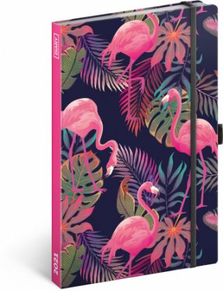Týždenný diár Flamingos 2021, 13 × 21 cm
