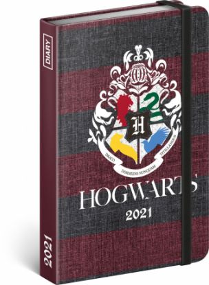 Týždenný diár Harry Potter – Hogwarts 2021, 11 × 16 cm