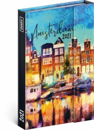 Týždenný magnetický diár Amsterdam 2021, 11 × 16 cm