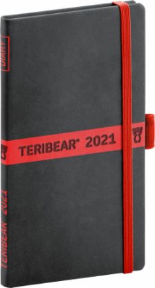 Vreckový diár Teribear 2021, 9 × 15,5 cm