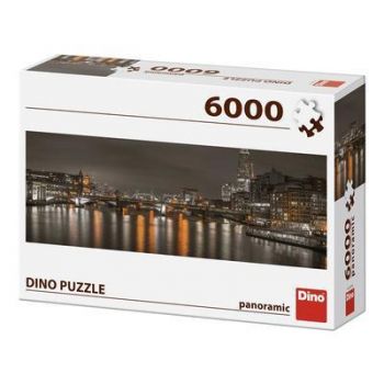 Puzzle Londýn v noci 6000 panoramic Dino