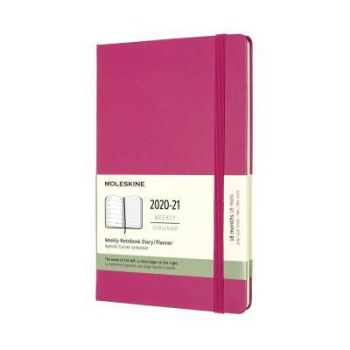 Diár MOLESKINE 18m 2020-2021 týžden.tvrdý magenta