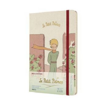 Diár MOLESKINE 18m 2020-2021 týžden.P.Prince Ruža