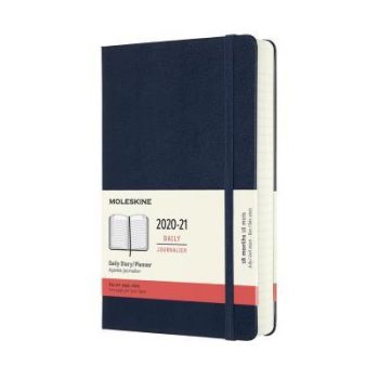 Diár MOLESKINE 18m 2020-2021 denný tvrdý modrý L
