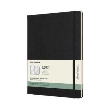 Diár MOLESKINE 18m 2020-2021 týžd. tvrdý čierny XL