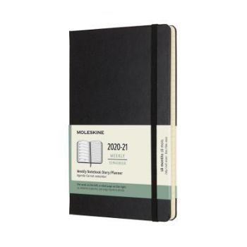 Diár MOLESKINE 18m 2020-2021 týždenný tvr. čierny L