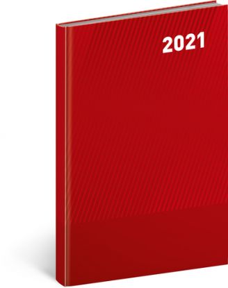 Týždenný diár Cambio Classic 2021 červený