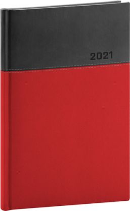 Týždenný diár Dado 2021 červeno-čierny