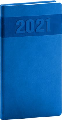 Vreckový diár Aprint 2021 modrý