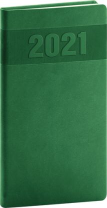 Vreckový diár Aprint 2021 zelený