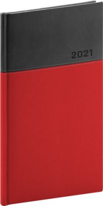 Vreckový diár Dado 2021 červeno-čierny