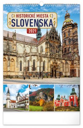 Nástenný kalendár Historické miesta Slovenska 2021, 33 × 46 cm
