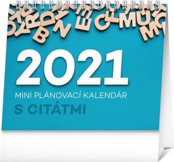 Stolový kalendár Plánovací s citátmi SK 2021, 16,5 × 13 cm