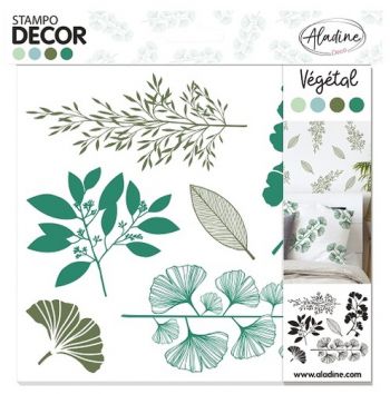 Aladine Dekoračné pečiatky Stampo DECOR Rastliny 6 ks