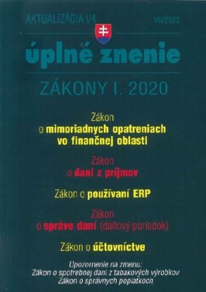 Zákony 2020 I aktualizácia I 4 - Zákon o mimoriadnych opatreniach vo finančnej oblasti, daňové a účtovné zákony