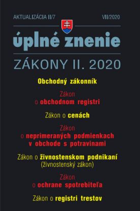 Zákony 2020 II aktualizácia II 7 - Obchodné právo a podnikanie