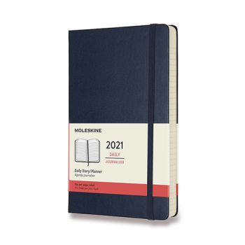 Diár MOLESKINE 2021 denný tvrdý modrý L