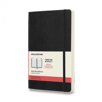 Diár MOLESKINE 2021 denný mäkký čierny L