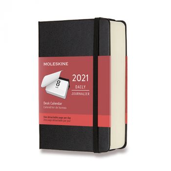 Diár MOLESKINE 2021 denný stolný čierny S