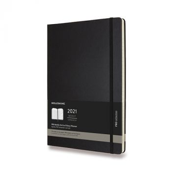 Diár MOLESKINE 2021 vertik. týždenný tvrdý PRO čiernyA4