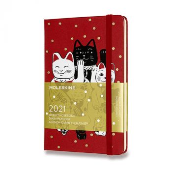 Diár MOLESKINE 2021 týždenný Maneki Neko S