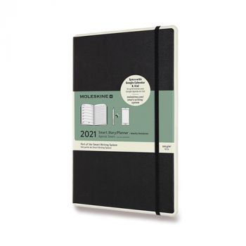 Diár+ MOLESKINE SMART 2021 týždenný čierny L