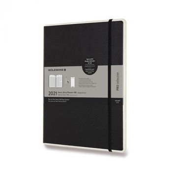Diár+ MOLESKINE SMART PRO 2021 týždenný čierny XL