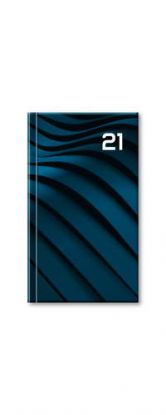 Mini diár A6-PRINT-Blue 2021