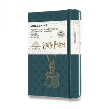 Diár MOLESKINE 18m 2021-2022 týždenný Harry Potter zelený S