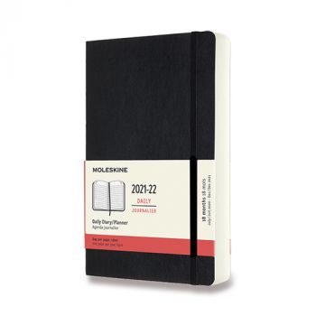Diár MOLESKINE 18m 2021-2022 denný mäkký čierny L