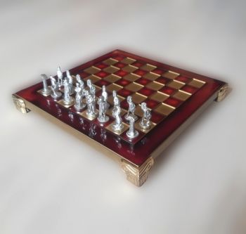 Šach Manopoulos Grécky vojak červený