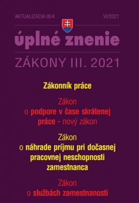 Zákony 2021 III aktualizácia III 4 - Kurzarbeit a Zákonník práce