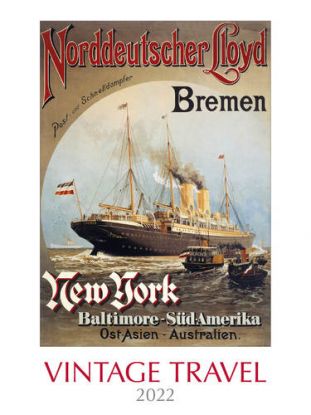 Nástenný kalendár Vintage travel 2022