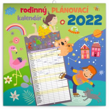 Rodinný plánovací kalendár 2022, 30 × 30 cm