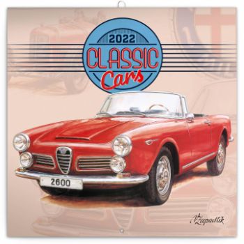 Poznámkový kalendár Classic Cars – Václav Zapadlík, 2022, 30 × 30 cm