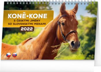 Stolový kalendár Koně – Kone CZ/SK 2022, 23,1 × 14,5 cm