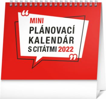 Stolový kalendár Plánovací s citátmi 2022 SK, 16,5 × 13 cm