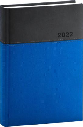 Denný diár Dado 2022, modro–čierny, 15 × 21 cm