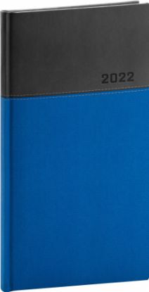 Vreckový diár Dado 2022, modro–čierny, 9 × 15,5 cm