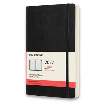 Diár MOLESKINE 2022 denný mäkký čierny L