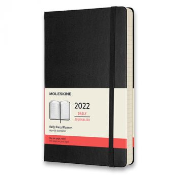 Diár MOLESKINE 2022 denný tvrdý čierny L
