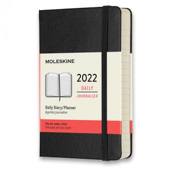 Diár MOLESKINE 2022 denný tvrdý čierny S